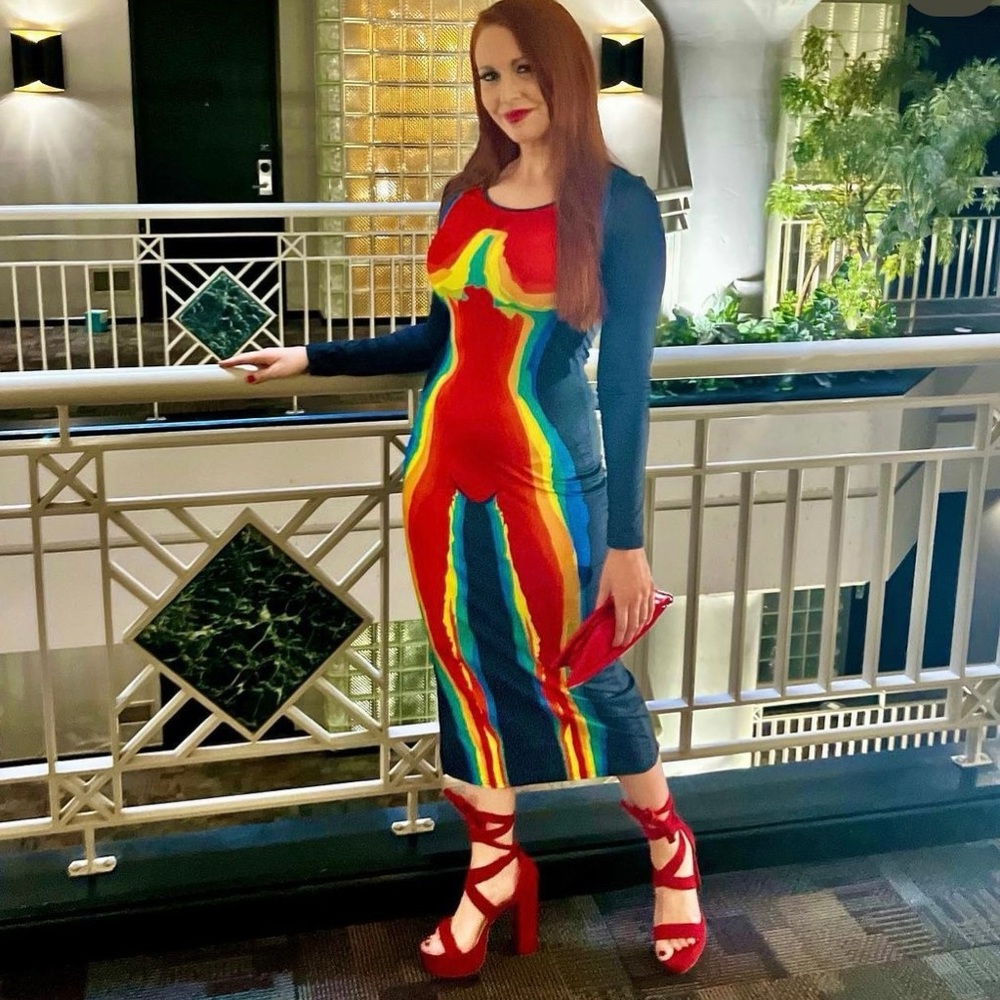 Body Illusion Dress Heat Signature colors